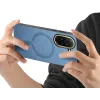 Phonesta Retro Vegan Leder MagSafe Back Cover Hülle für Xiaomi Redmi A5 171.7mm - Blau 2