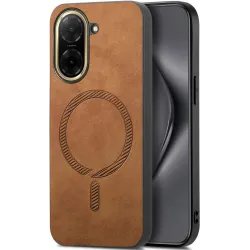 Phonesta Retro Vegan Leder MagSafe Back Cover Hülle für Xiaomi Redmi A5 171.7mm - Braun