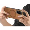 Phonesta Retro Vegan Leder MagSafe Back Cover Hülle für Xiaomi Redmi A5 171.7mm - Braun 2
