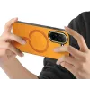 Phonesta Retro Vegan Leder MagSafe Back Cover Hülle für Xiaomi Redmi A5 171.7mm - Orange 2