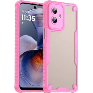 Phonesta Shockproof Armor Back Cover Hülle für Motorola Moto G55 - Rosa