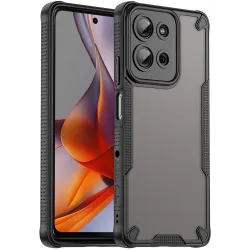 Phonesta Shockproof Armor Back Cover Hülle für Motorola Moto G75 - Schwarz
