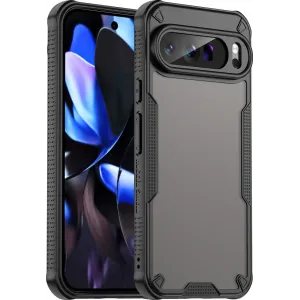 Phonesta Shockproof Armor Back Cover Hülle für Google Pixel 9 Pro XL - Schwarz