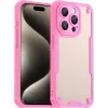 Phonesta Shockproof Armor Back Cover Hülle für Apple iPhone 15 Pro - Rosa