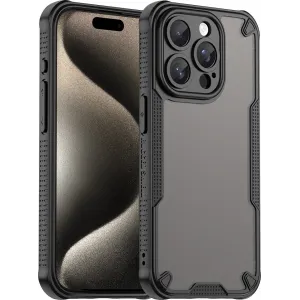 Phonesta Shockproof Armor Back Cover Hülle für Apple iPhone 15 Pro Max - Schwarz