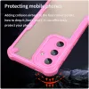 Phonesta Shockproof Armor Back Cover Hülle für Samsung Galaxy S25/S24 - Rosa 4
