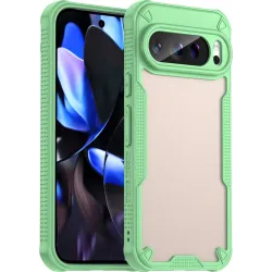 Phonesta Shockproof Armor Back Cover Hülle für Google Pixel 9 Pro - Grün