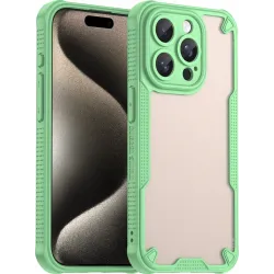 Phonesta Shockproof Armor Back Cover Hülle für Apple iPhone 15 Pro Max - Grün
