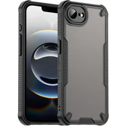 Phonesta Shockproof Armor Back Cover Hülle für Apple iPhone 17e/16e - Schwarz
