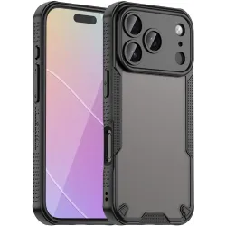 Phonesta Shockproof Armor Back Cover Hülle für Apple iPhone 17 Pro - Schwarz