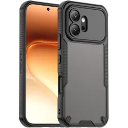 Phonesta Shockproof Armor Back Cover Hülle für HONOR 600 - Schwarz