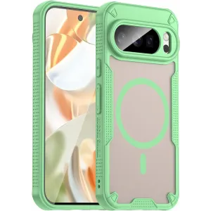Phonesta Shockproof Armor Back Cover Hülle mit MagSafe für Google Pixel 10 Pro - Grün