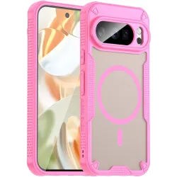 Phonesta Shockproof Armor Back Cover Hülle mit MagSafe für Google Pixel 10 Pro - Rosa
