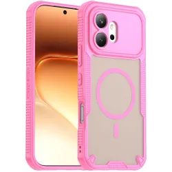 Phonesta Shockproof Armor Back Cover Hülle mit MagSafe für HONOR 600 - Rosa