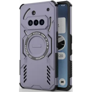 Phonesta Shield Armor Back Cover Hülle mit MagSafe für Nothing Phone (3a) - Lila