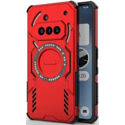 Phonesta Shield Armor Back Cover Hülle mit MagSafe für Nothing Phone (3a) - Rot