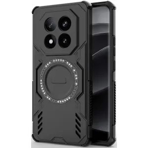 Phonesta Shield Armor Back Cover Hülle mit MagSafe für Xiaomi Redmi Note 14 Pro Plus - Schwarz