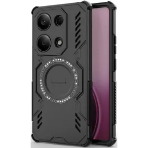 Phonesta Shield Armor Back Cover Hülle mit MagSafe für Xiaomi Redmi Note 14S/13 Pro / Xiaomi Poco M6 Pro - Schwarz