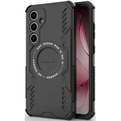 Phonesta Shield Armor Back Cover Hülle mit MagSafe für Samsung Galaxy S24 FE - Schwarz