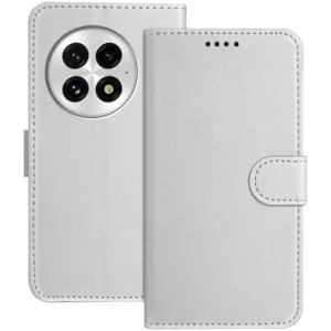 Phonesta Smooth Skin Book Wallet Klapphülle für OnePlus 13 - Silber