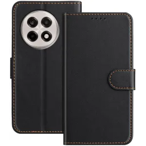 Phonesta Smooth Skin Book Wallet Klapphülle für OnePlus 13R - Schwarz