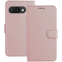 Phonesta Smooth Skin Book Wallet Klapphülle für Google Pixel 9a - Roségold