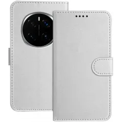 Phonesta Smooth Skin Book Wallet Klapphülle für HONOR Magic7 Pro - Silber