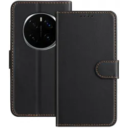 Phonesta Smooth Skin Book Wallet Klapphülle für HONOR Magic7 Pro - Schwarz