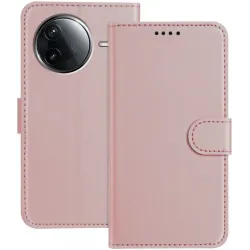 Phonesta Smooth Skin Book Wallet Klapphülle für Xiaomi Poco F7 Pro/F7 Ultra - Roségold