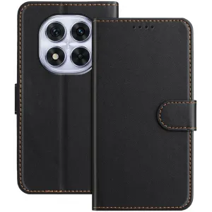 Phonesta Smooth Skin Book Wallet Klapphülle für Xiaomi Redmi Note 14 Pro 4G - Schwarz