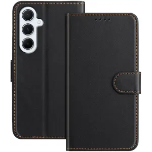 Phonesta Smooth Skin Book Wallet Klapphülle für Samsung Galaxy A26 - Schwarz
