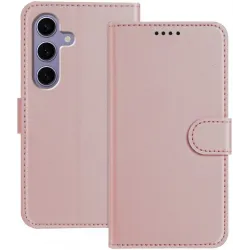Phonesta Smooth Skin Book Wallet Klapphülle für Samsung Galaxy S24 FE - Roségold