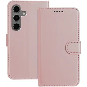 Phonesta Smooth Skin Book Wallet Klapphülle für Samsung Galaxy S25 Plus/S24 Plus - Roségold