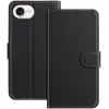 Phonesta Smooth Skin Book Wallet Klapphülle für Apple iPhone 17e/16e - Schwarz