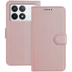 Phonesta Smooth Skin Book Wallet Klapphülle für Xiaomi 14T - Roségold