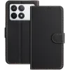 Phonesta Smooth Skin Book Wallet Klapphülle für Xiaomi 14T - Schwarz 0