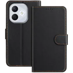 Phonesta Smooth Skin Book Wallet Klapphülle für HONOR 400 Lite - Schwarz