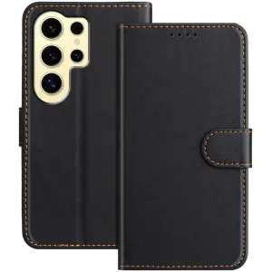 Phonesta Smooth Skin Book Wallet Klapphülle für Samsung Galaxy S24 Ultra - Schwarz