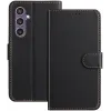 Phonesta Smooth Skin Book Wallet Klapphülle für Samsung Galaxy S23 FE - Schwarz