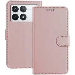 Phonesta Smooth Skin Book Wallet Klapphülle für Xiaomi 14T Pro - Roségold