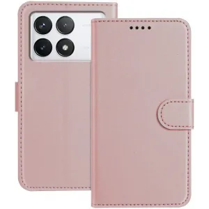 Phonesta Smooth Skin Book Wallet Klapphülle für Xiaomi 14T Pro - Roségold