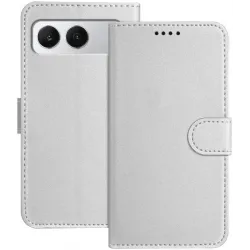 Phonesta Smooth Skin Book Wallet Klapphülle für OnePlus Nord 4 - Silber