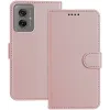 Phonesta Smooth Skin Book Wallet Klapphülle für Motorola Moto G55 - Roségold