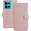 Phonesta Smooth Skin Book Wallet Klapphülle für Motorola Moto G75 - Roségold