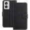 Phonesta Smooth Skin Book Wallet Klapphülle für Motorola Moto G85/Edge 50 Fusion - Schwarz