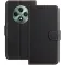 Phonesta Smooth Skin Book Wallet Klapphülle für Oppo Reno12 F/Reno12 FS - Schwarz
