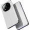 Phonesta Smart Mirror View Book Klapphülle für Xiaomi Redmi Note 14 Pro Plus - Silber