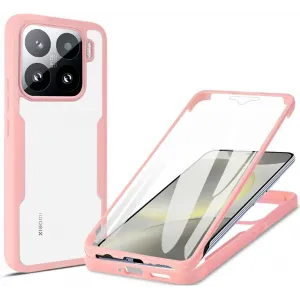 Phonesta Slim Protect 360 Vollschutzhülle Displayschutzfolie für Xiaomi 15 - Rosa