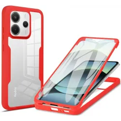 Phonesta Slim Protect 360 Vollschutzhülle Displayschutzfolie für Xiaomi Redmi Note 14 4G - Rot