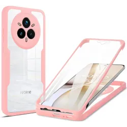 Phonesta Slim Protect 360 Vollschutzhülle Displayschutzfolie für Realme 14 Pro - Rosa